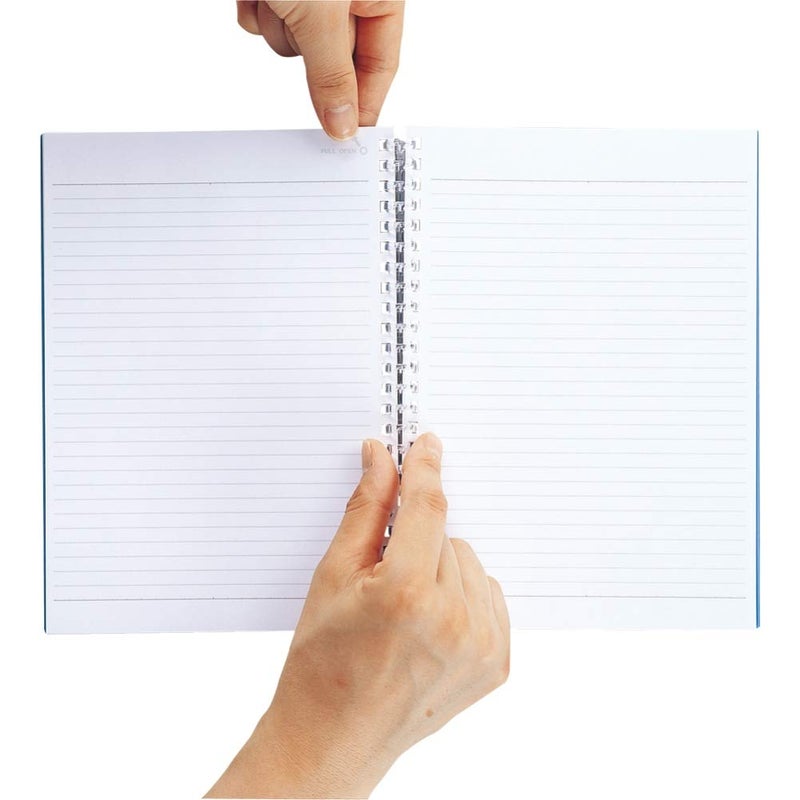 LIHIT LAB. Refillable Notebook (Journal), Lined Paper, 8.3 x 6.1 inches, Orange (N1658-4) - Image 3